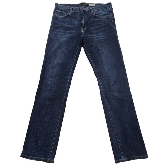 Aeropostale Mens Straight Stretch Whiskered Jeans Size 36x34 Dark Wash EUC LN - Picture 1 of 16